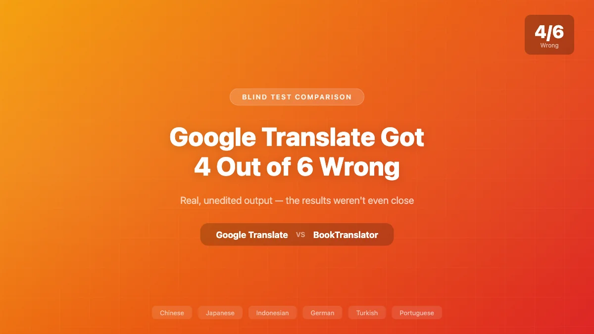Google Translate Got 4 Out of 6 Wrong — See the Proof
